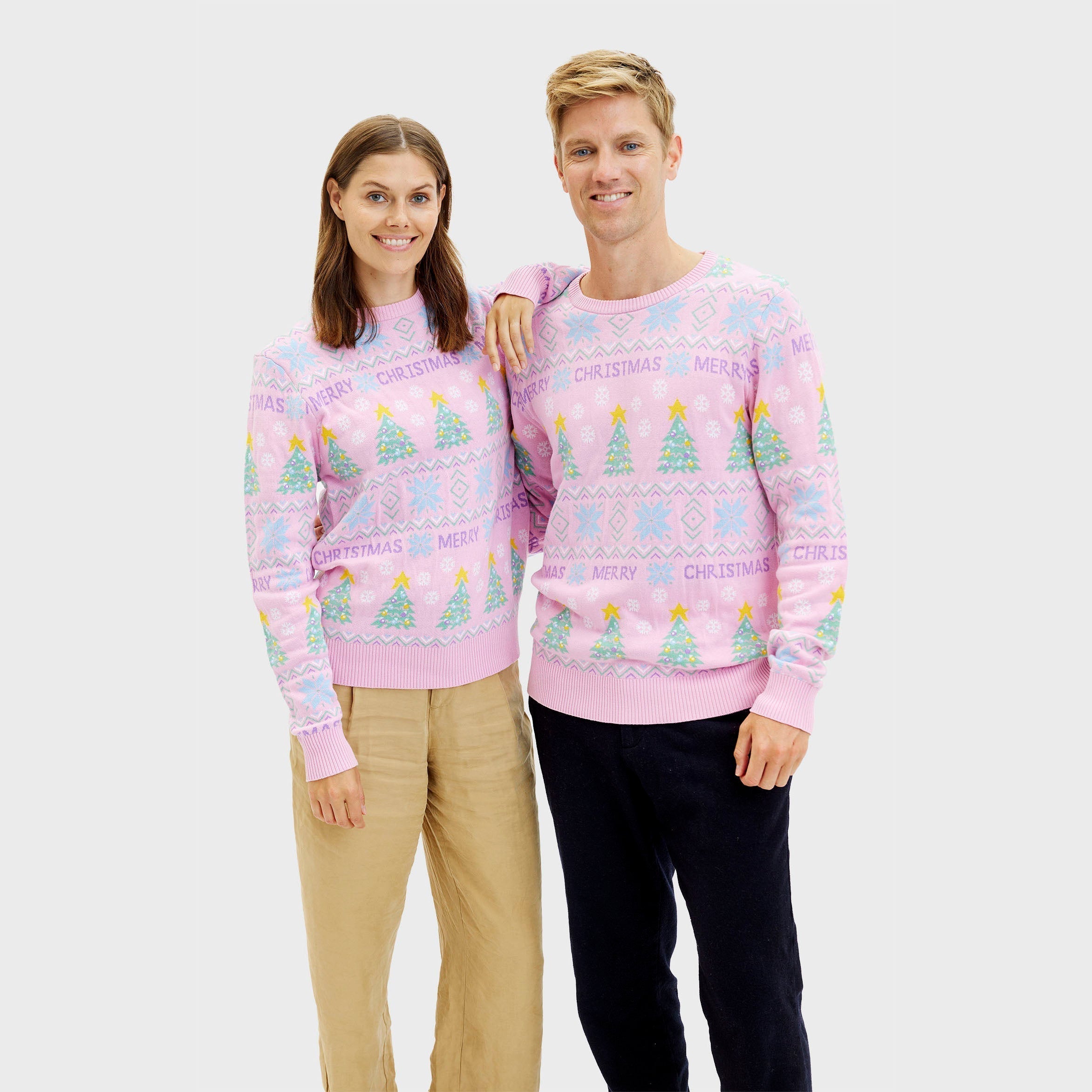 The Pink Christmas Sweater – Women